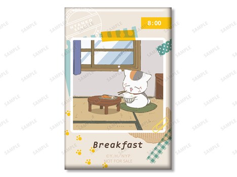 「描き下ろしイラスト ニャンコ先生の1日ver. トレーディング缶バッジ」のアニメイト限定BOX購入特典。