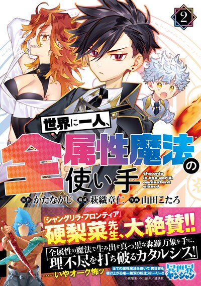 「世界に一人、全属性魔法の使い手」2巻（帯付き）