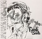 アニメイトの「デッドマウント・デスプレイ」12巻と「小説デッドマウント・デスプレイ外伝 怪人ソリティアの神仙偽術」1巻の購入キャンペーンで当たる色紙。