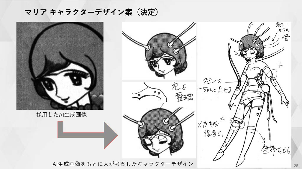 「TEZUKA2023 ブラック・ジャック 機械の心臓-Heartbeat Mark II」お披露目会で発表されたスライド資料。
