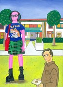 早川モトヒロが手がけた映画「ゴーストワールド」のイラスト。