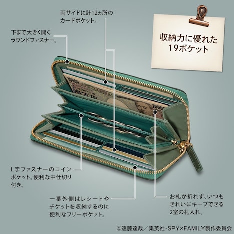 「SPY×FAMILY ブライドルレザーの長財布」の詳細。