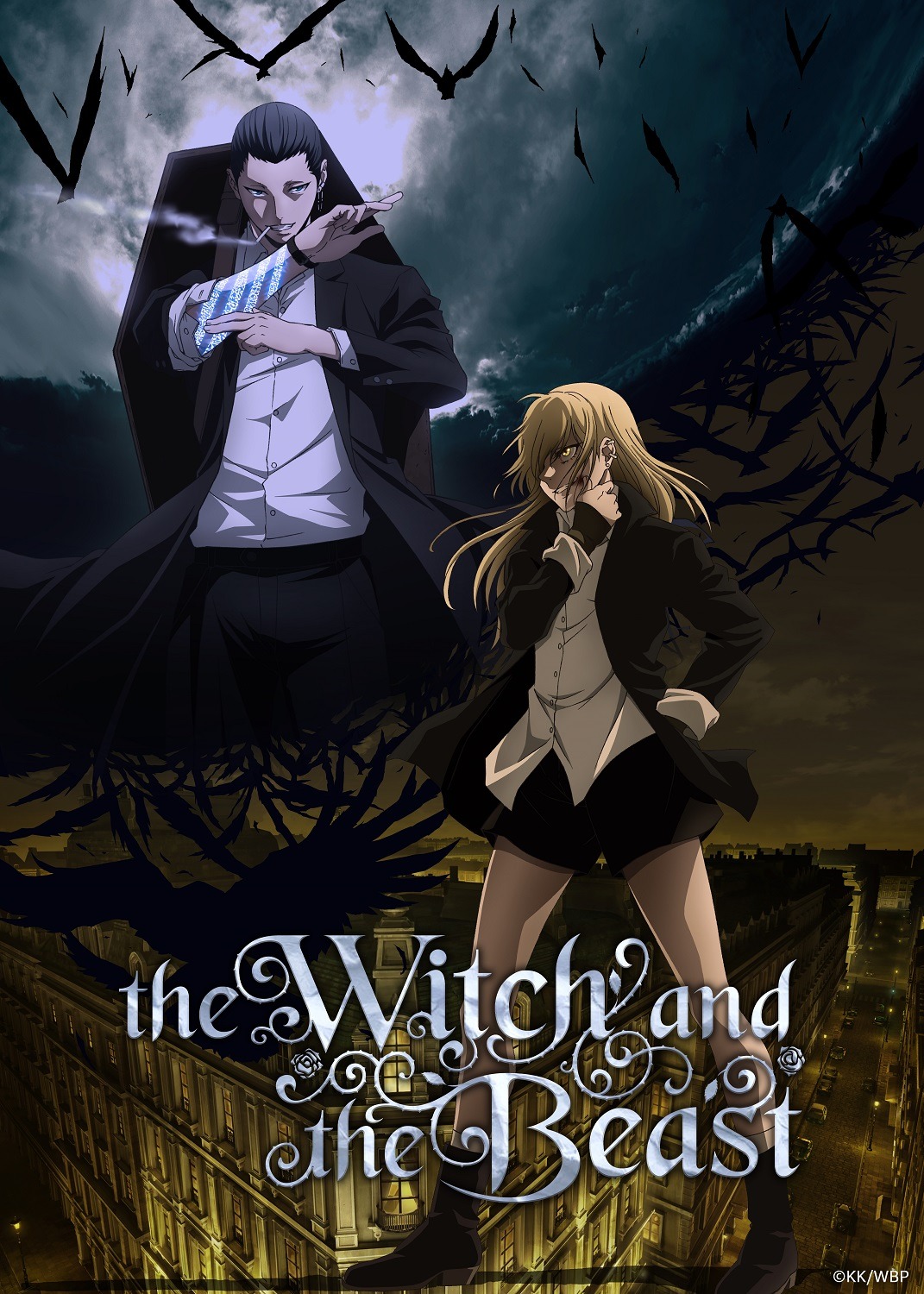TVアニメ「魔女と野獣」キービジュアル、英語版。 (c)佐竹幸典・講談社／「魔女と野獣」製作委員会