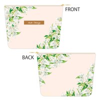 清水玲子が好んで描く草花がプリントされたポーチ。