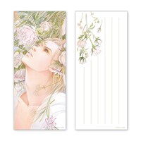 一筆箋。原画展ビジュアルで描かれた花がモチーフになっている。