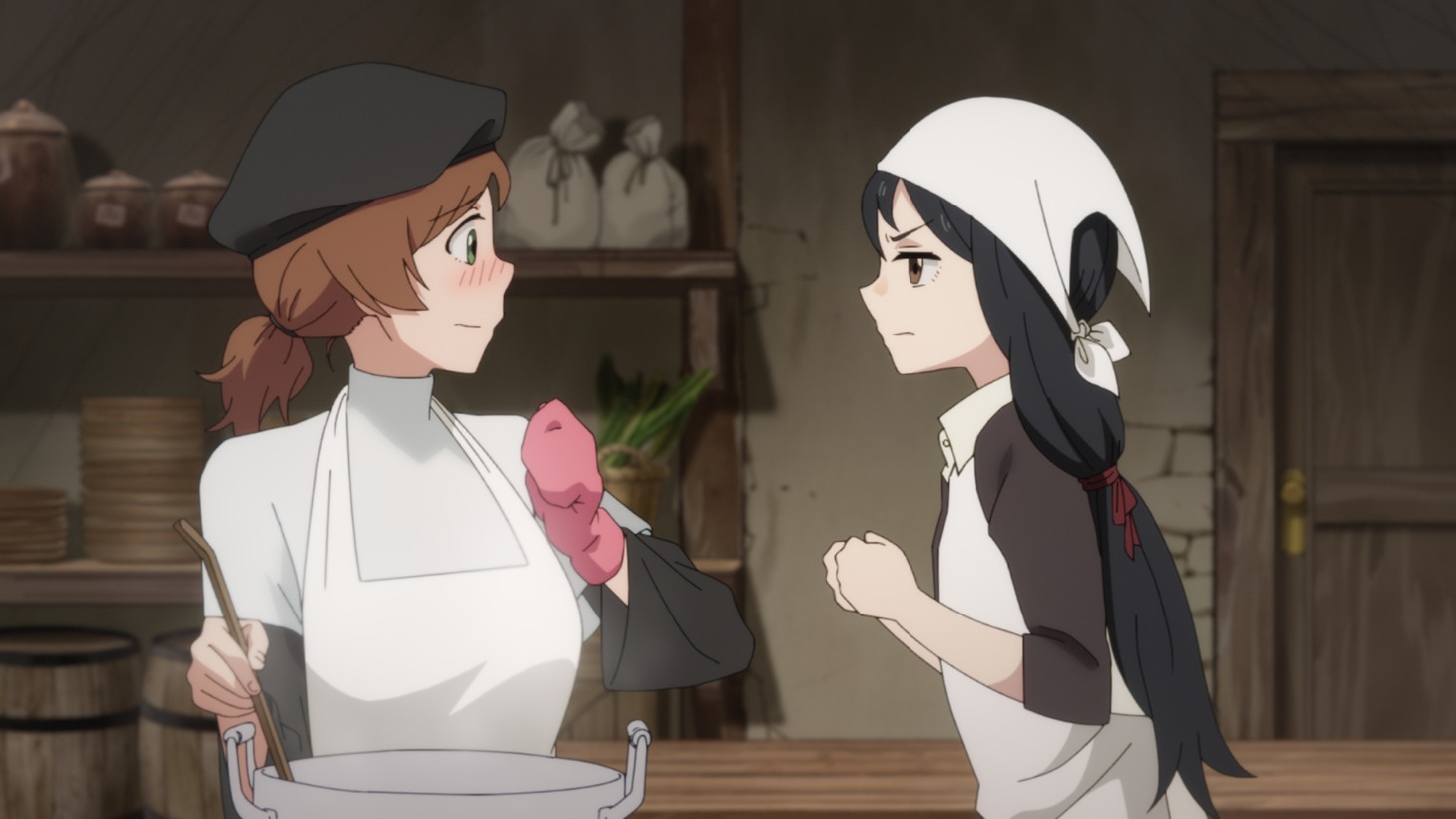 第8話「森の住人との邂逅」より。 (c)門司柿家/アース・スター エンターテイメント/Sランク娘製作委員会