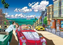 わたせせいぞうによるイラスト。