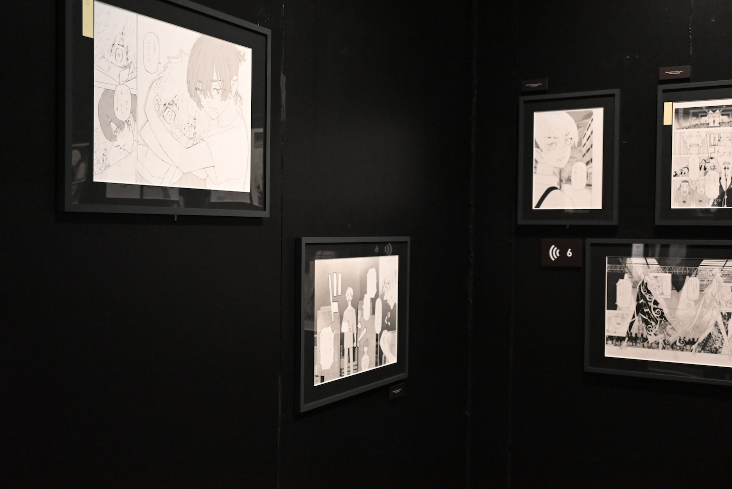 原画展示コーナー。