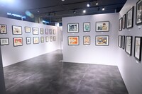 「清水玲子原画展」会場の様子。