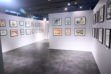 「清水玲子原画展」会場の様子。