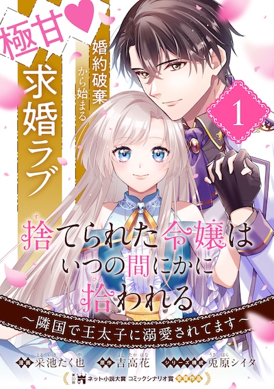 「捨てられた令嬢は、いつの間にかに拾われる～隣国で王太子に溺愛されてます～」ビジュアル