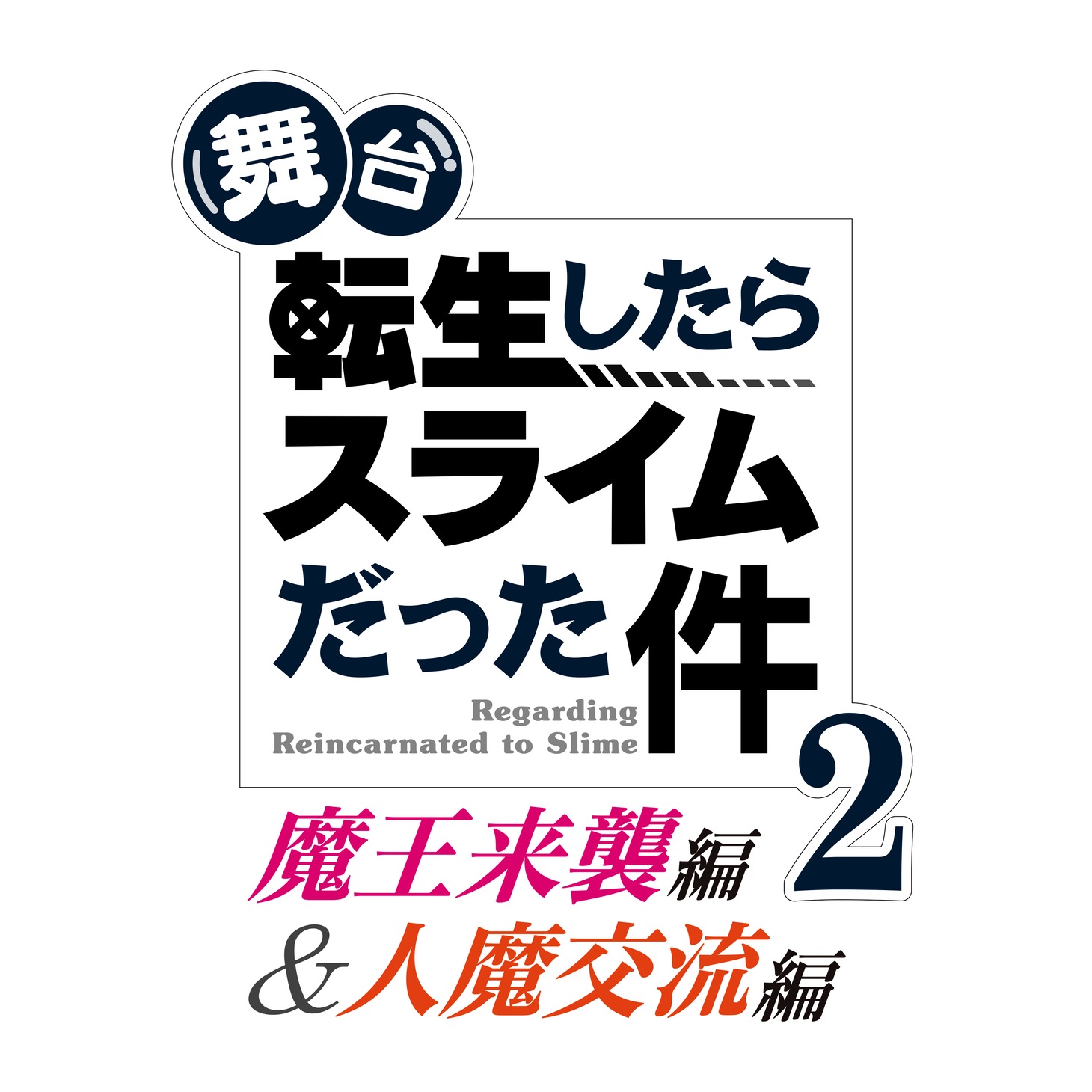「舞台『転生したらスライムだった件』-魔王来襲編＆人魔交流編-」ロゴ
