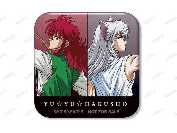 「描き下ろし 戦う背中ver. トレーディング缶バッジ BOX」の特典「描き下ろし 蔵馬&妖狐蔵馬 戦う背中ver. スクエア缶バッジ」。