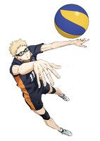 ミドルブロッカー・月島蛍のアクションビジュアル。