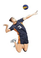 ウイングスパイカー・東峰旭のアクションビジュアル。