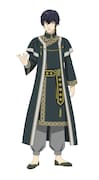 アズール(CV:梅原裕一郎)。フォルトナ国第二王子。月のような灰金色の瞳を持つ。ニナを見出し、亡き王女アリシャの身代わりとして王女に仕立て上げる。政務を執る傍ら、ニナに王族としての教養も授ける。聡明かつ有能だが、何事にも冷めたところがある。