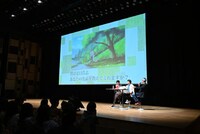 「映像セリフ当てクイズ」コーナーの模様。