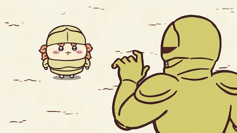 TVアニメ「ちいかわ」第123話「スーパーアルバイター①」より。(c)ナガノ / ちいかわ製作委員会