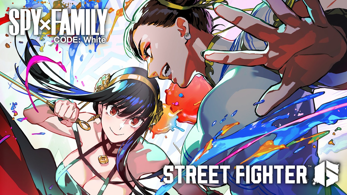 「劇場版 SPY×FAMILY CODE: White」と「ストリートファイター6」のラボアニメ映像より。