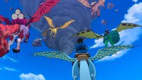 「ワンダーハッチ -空飛ぶ竜の島-」アニメパートの場面カット。