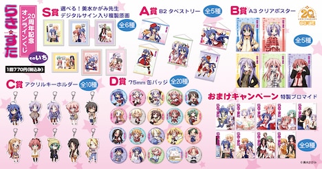 「『らき☆すた』20周年記念オンラインくじ そのいち」ラインナップ