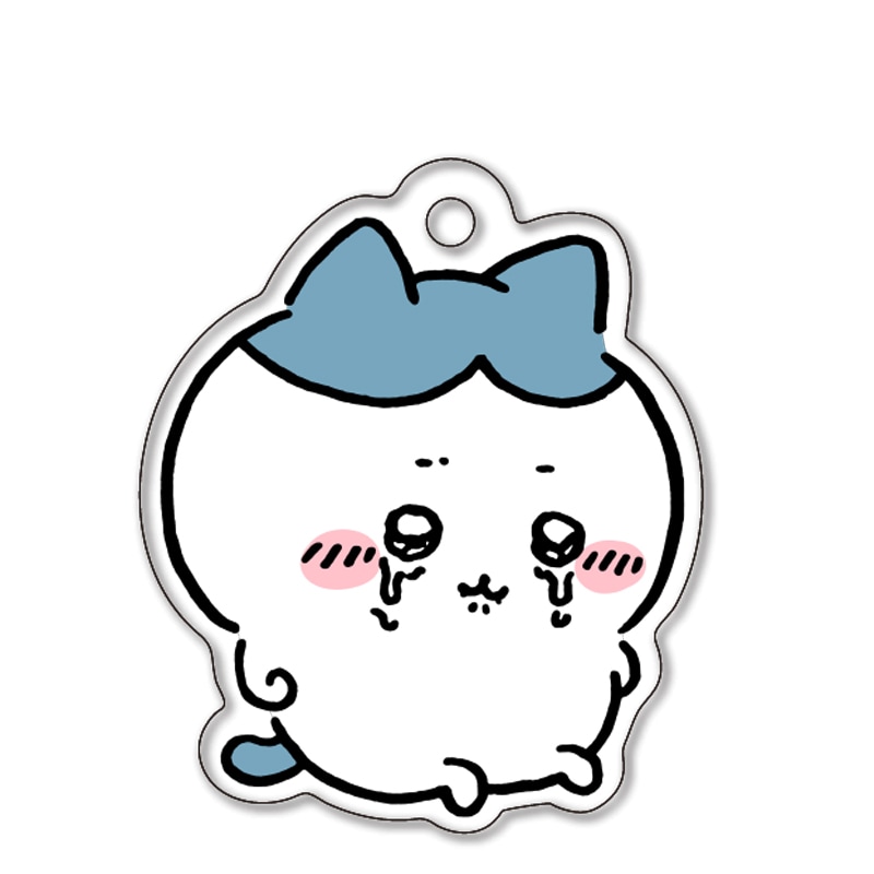 「ちいかわ アクリルキーホルダー6」より泣いちゃったハチワレ。 (c)ナガノ / ちいかわ製作委員会