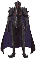 黒騎士。魔王軍第二軍団所属の魔族で、現在は第三軍団長・アーミラの部下。無敵の闇魔法使いで、その風貌から黒騎士と呼ばれている。