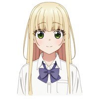 和泉のえる（CV：大西沙織）。森太郎と同じファミレスで働く同級生。実は雪女で、感情が高ぶると吹雪を起こす。正体を隠そうと心を閉ざしたら、クールな佇まいから「氷の女王」と噂されるように。初めて友達となった森太郎にぐいぐい迫っていく。 (c)matoba/SQUARE ENIX・天使つき製作委員会