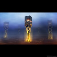 シビュラシステム実物大立像のイメージ画像。