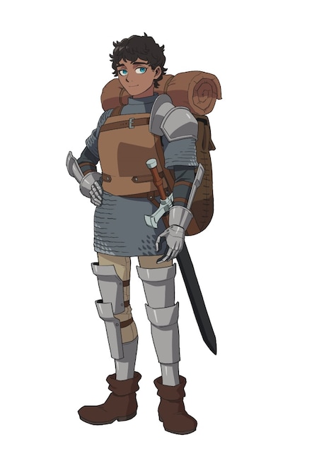 カブルー（CV：加藤渉）
ダンジョンを探索する若手パーティーのリーダー。冒険者としての経験は浅いが、持ち前の観察眼で補っている。(c)九井諒子・KADOKAWA刊／「ダンジョン飯」製作委員会