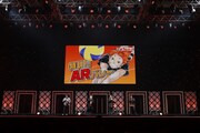 「ジャンプフェスタ2024」で行われた「ハイキュー!!」ステージの様子。AR技術を用いたゲームが展開した。(c) SHUEISHA Inc. All rights reserved.