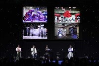 TVアニメ「鬼滅の刃」のステージイベントより、「鬼滅祭 ～アニメ伍周年記念祭～」についての情報解禁場面。(c)SHUEISHA Inc. All rights reserved.