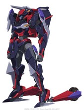 Zi-アポロ。アッシュの搭乗する出自不明の新型ナイトメアフレーム。非常に高いスペックを有しており、アッシュの操縦技術と相まってその戦闘能力は他の追随を許さない。(c)SUNRISE／PROJECT G-ROZE　Character Design (c)2006-2024 CLAMP・ST