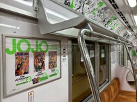 ラッピング電車の様子。