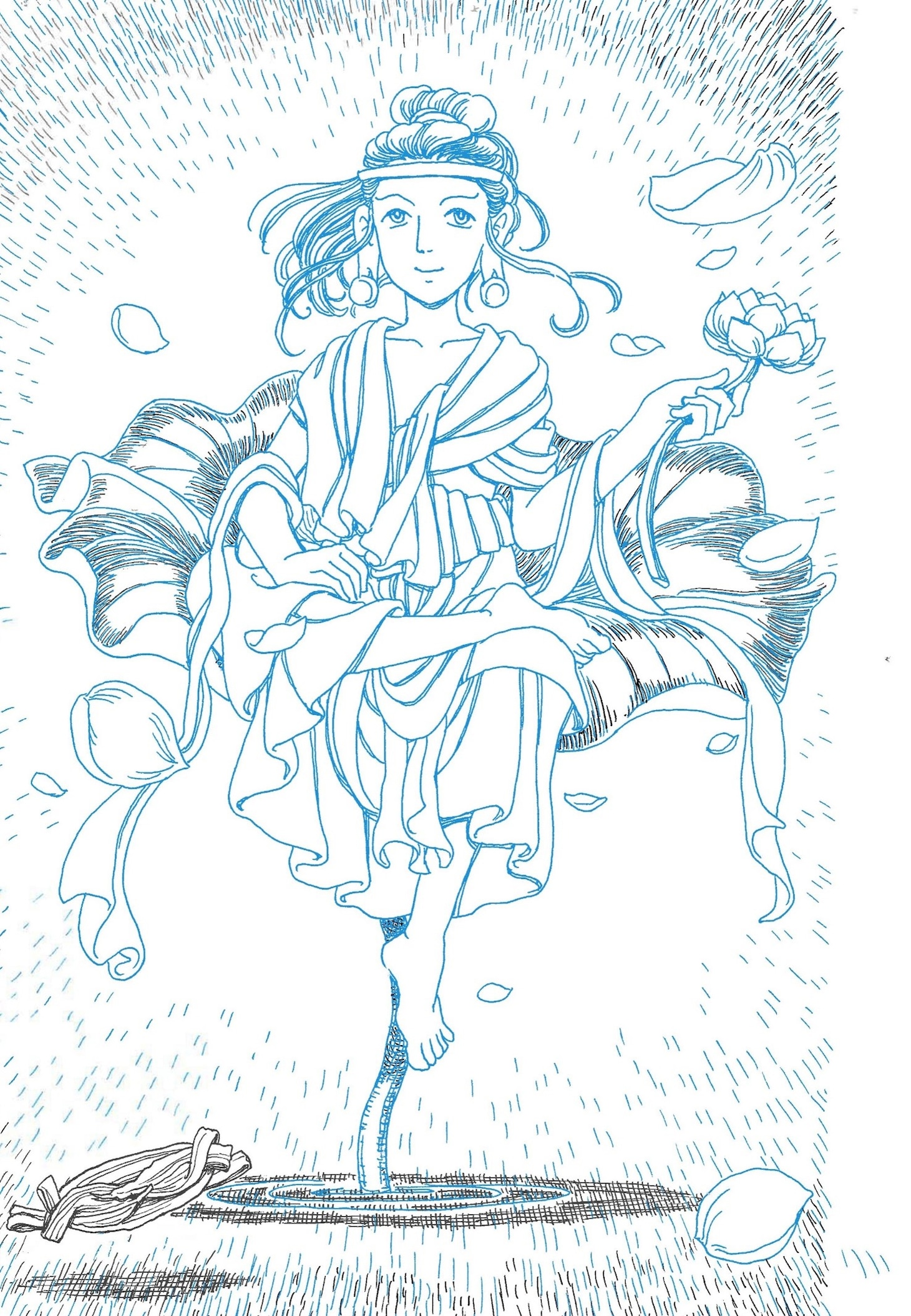 「空色心経」イラスト