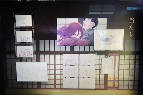 「『五等分の花嫁』アニメ原画展 Engagement」の様子。