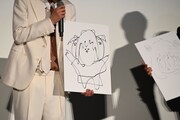江口拓也が「アーニャの好きなところ」というテーマで描いたイラスト。