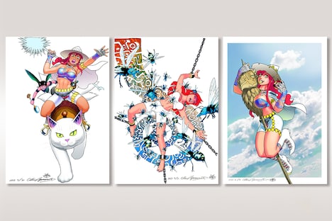 山本貴嗣の直筆サイン入り複製原画のイメージ。