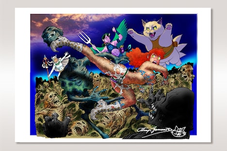 山本貴嗣の直筆サイン入り複製原画のイメージ。