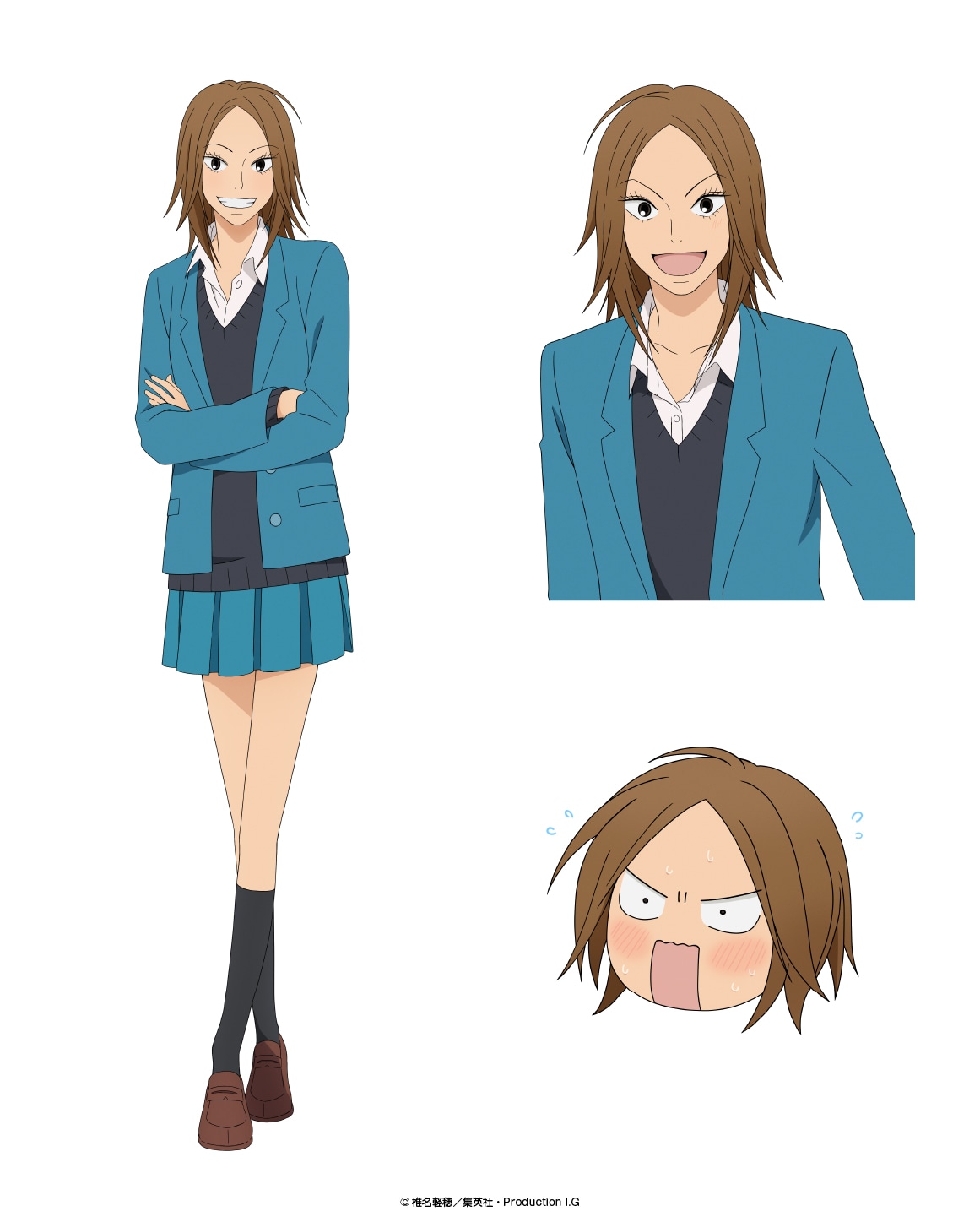 吉田千鶴（CV：三瓶由布子）のキャラクタービジュアル。 (c)椎名軽穂／集英社・Production I.G