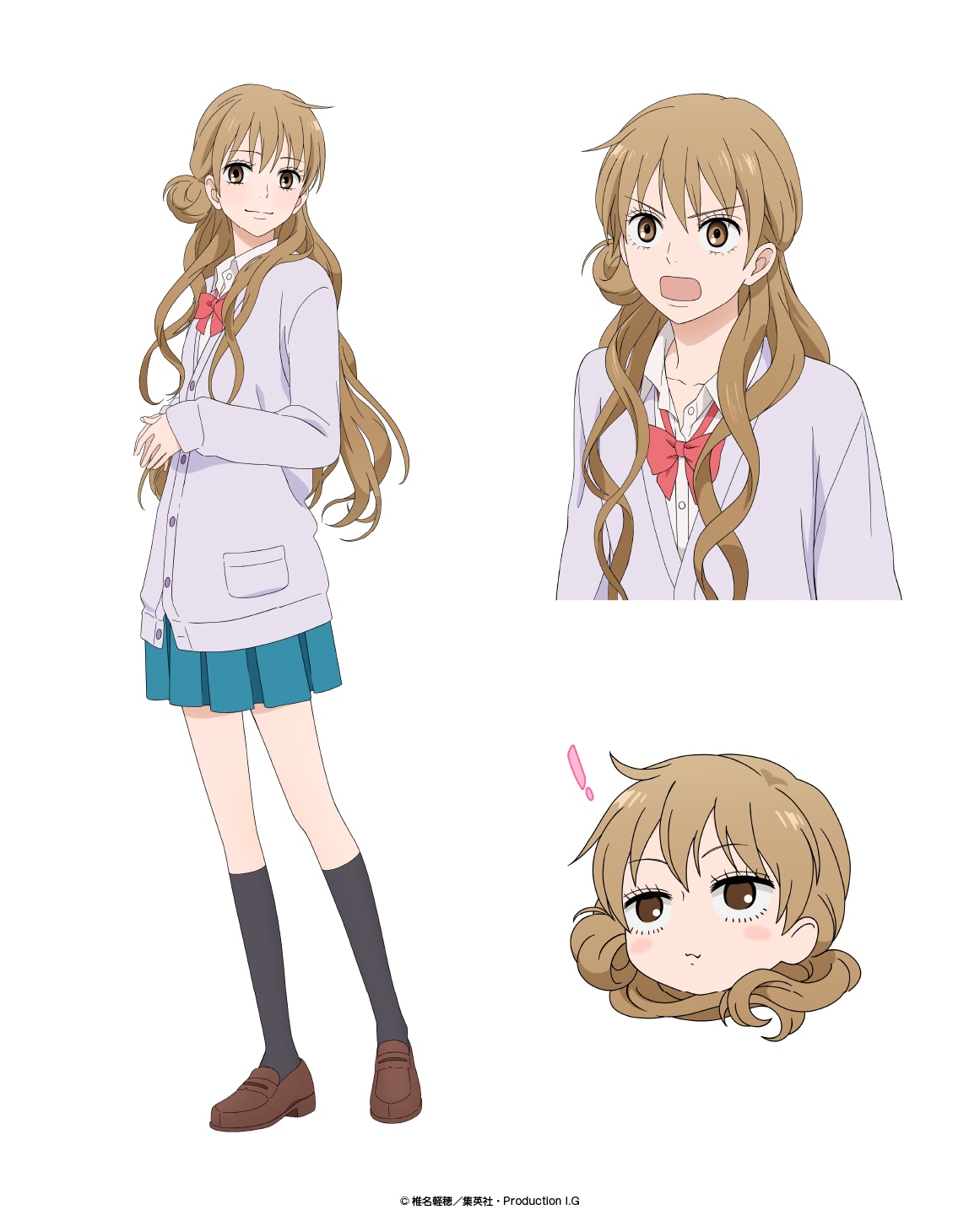 胡桃沢梅（CV：平野綾）のキャラクタービジュアル。 (c)椎名軽穂／集英社・Production I.G