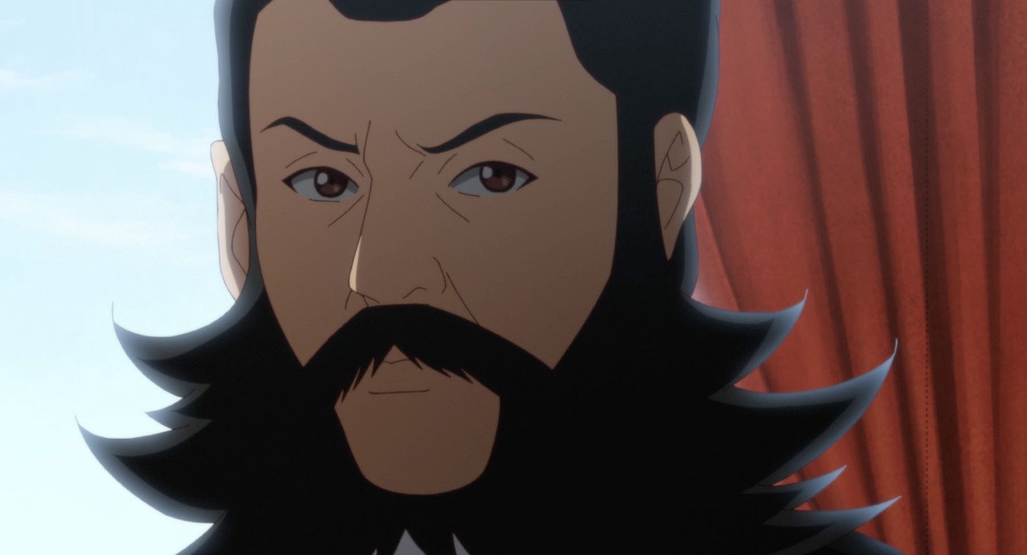 アニメ「明治撃剣-1874-」より、大久保利通（CV：咲野俊介）。