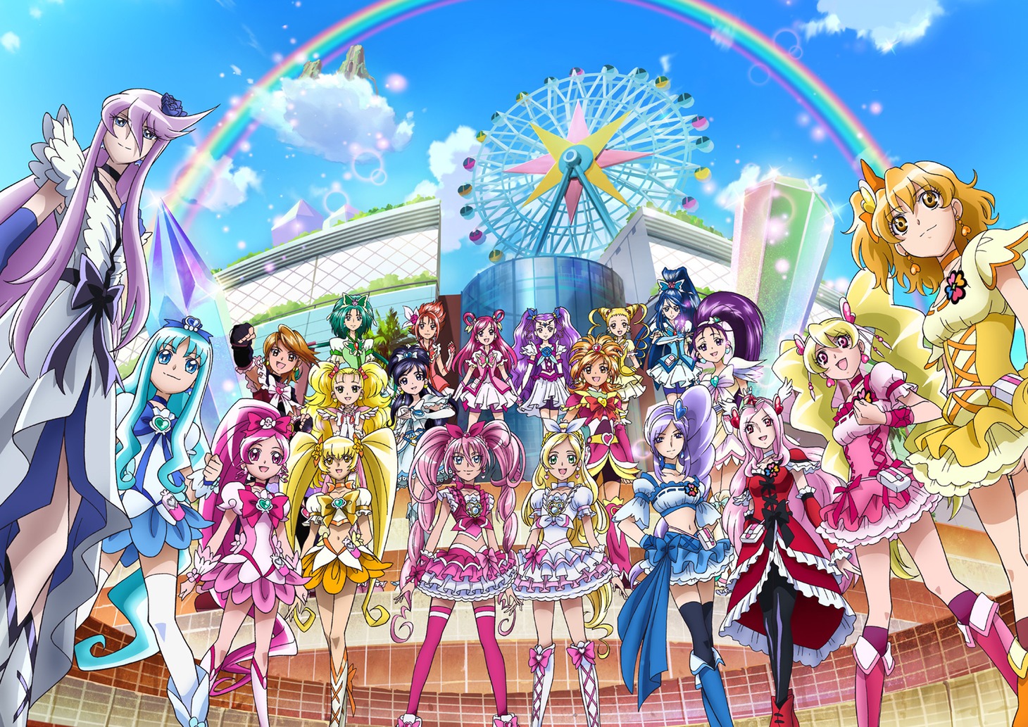 「映画プリキュアオールスターズDX3 未来にとどけ！世界をつなぐ☆虹色の花」ビジュアル (c)2011映画プリキュアオールスターズ3製作委員会