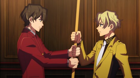 TVアニメ「『HIGH CARD』season 2」第1話の場面カット。