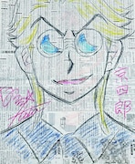 樋田の直筆カラーイラスト入りニュースペーパーのイメージ図。