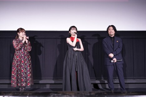 TVアニメ「メタリックルージュ」先行上映会の様子。