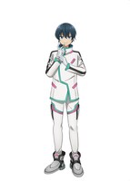 大成タイセイのキャラクタービジュアル。中学2年生の「シンカリオン E5はやぶさ」運転士。真面目で心やさしいが、人見知りで押しに弱い面も。尊敬する姉の影響で鉄道にはまり、メタバース内に理想の駅や路線などを構築している。