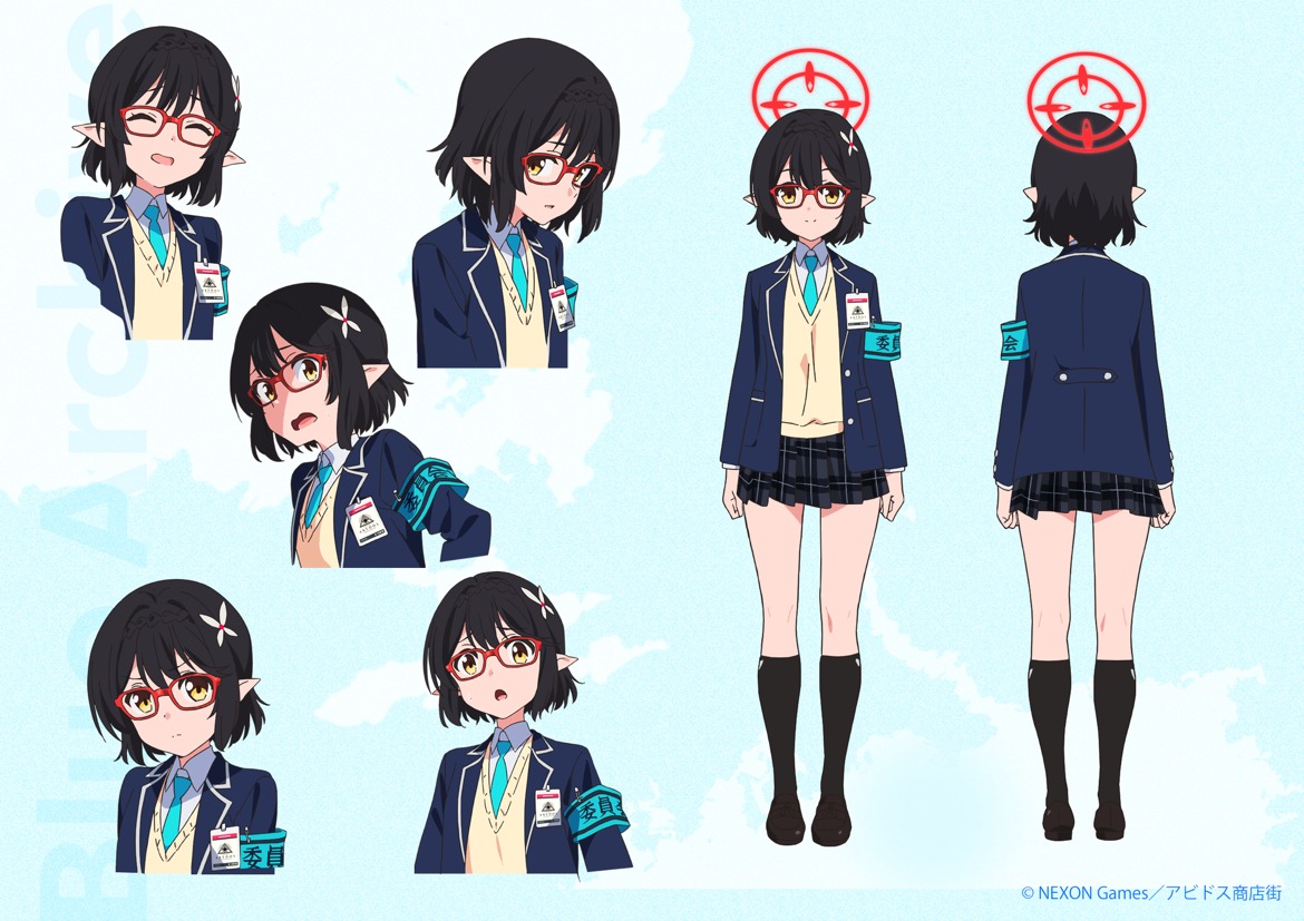 アヤネ（CV：原田彩楓）のキャラクター設定画。(c)NEXON Games / アビドス商店街