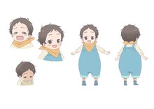 藤吉輝（CV：種崎敦美）。藤吉家の長男。カエルのぬいぐるみがお気に入り。α（アルファ）。 (c)いちかわ壱・ふゅーじょんぷろだくと／ただおか製作委員会