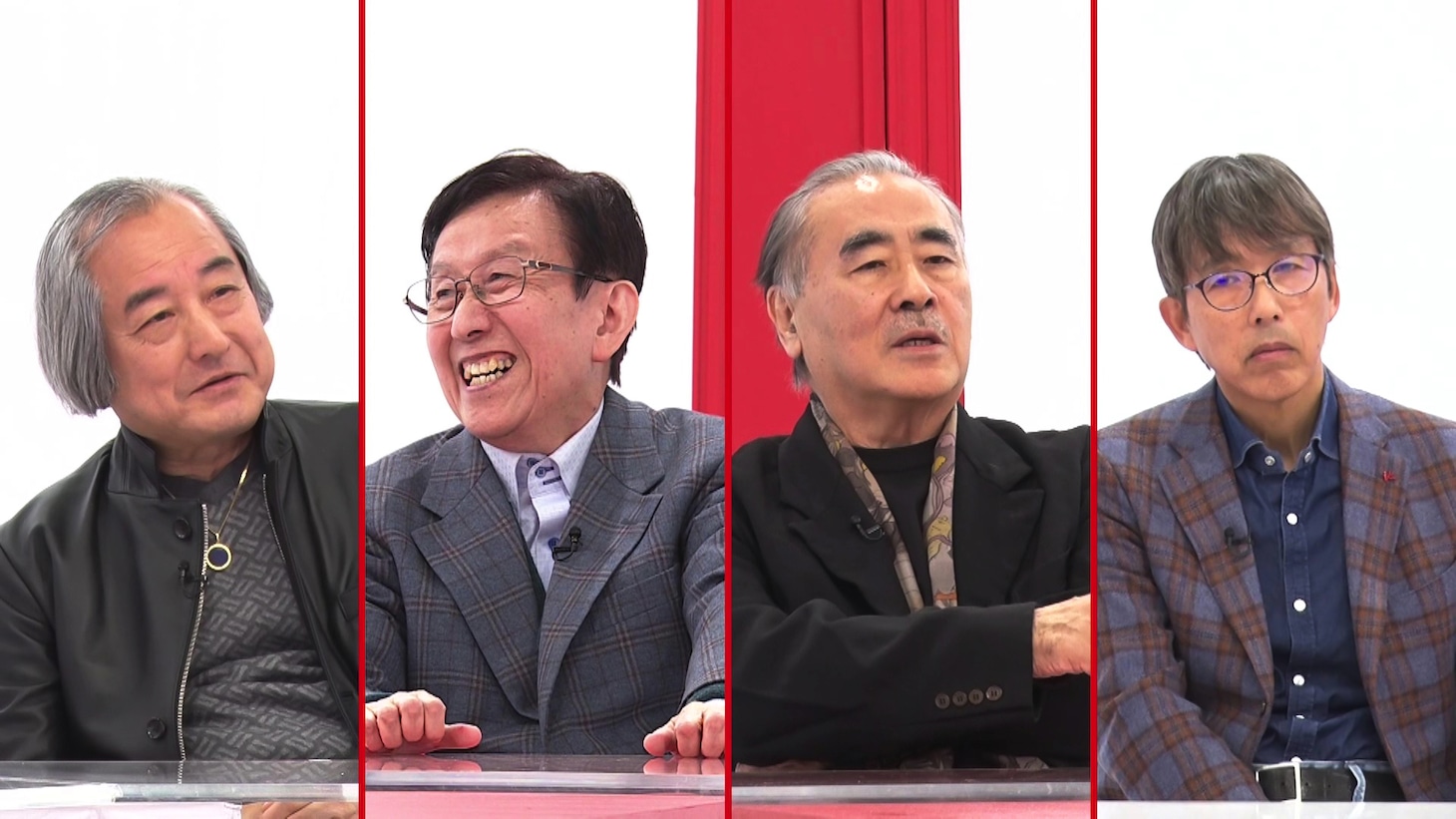 左から大河原邦男、笹川ひろし、天野喜孝、石川光久。